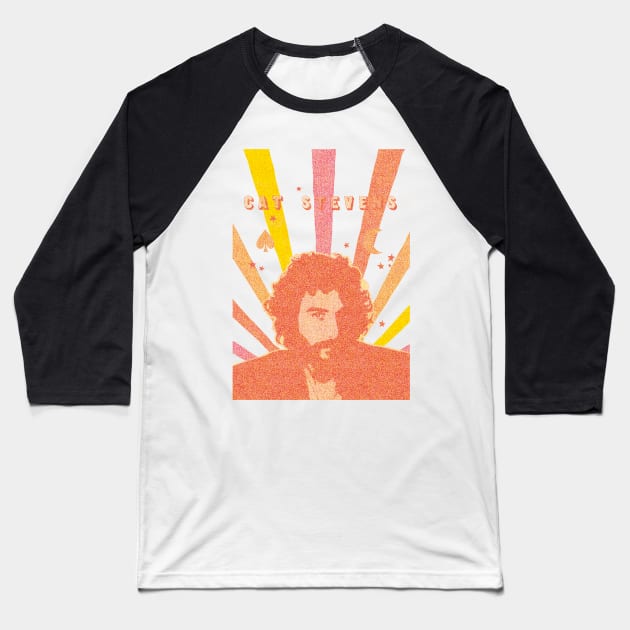 Cat Stevens Baseball T-Shirt by HAPPY TRIP PRESS